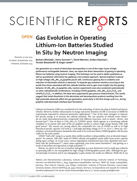 lithium ion batteries gas evolution